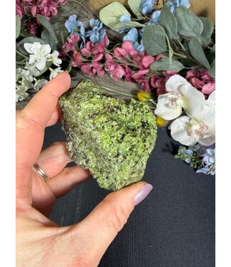 Raw Peridot with Olivine on Matrix #21, 278gr