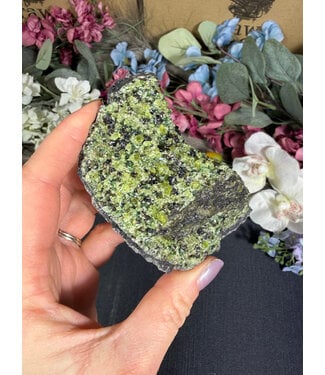 Raw Peridot with Olivine on Matrix #23, 304gr
