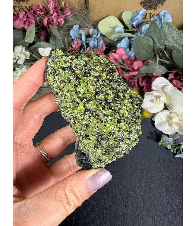 Raw Peridot with Olivine on Matrix #25, 388gr