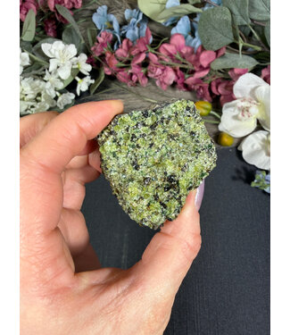 Raw Peridot with Olivine on Matrix #2, 134gr