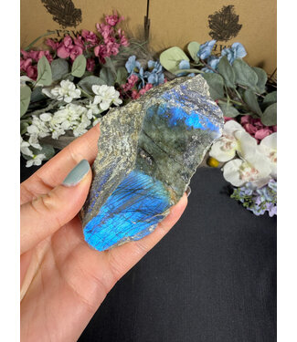 Labradorite Freeform Rough and Polished #130, 138gr