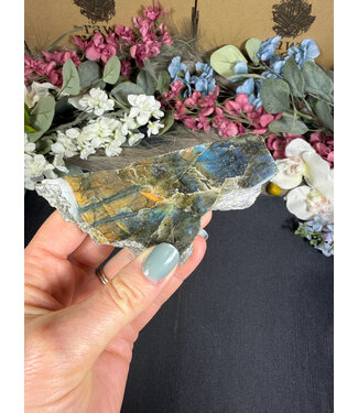 Labradorite Freeform Rough and Polished #131, 144gr