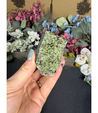 Raw Peridot with Olivine on Matrix #26, 198gr