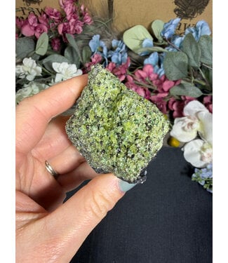 Raw Peridot with Olivine on Matrix #29, 166gr