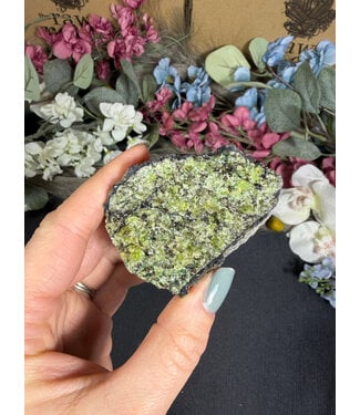 Raw Peridot with Olivine on Matrix #30, 138gr