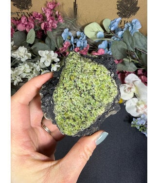 Raw Peridot with Olivine on Matrix #41, 300gr