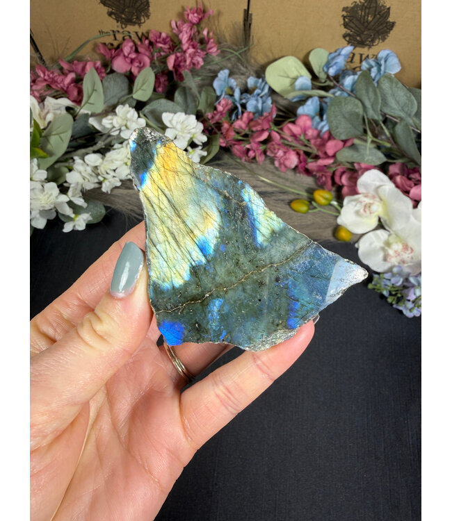 Labradorite Freeform Rough and Polished #128, 120gr