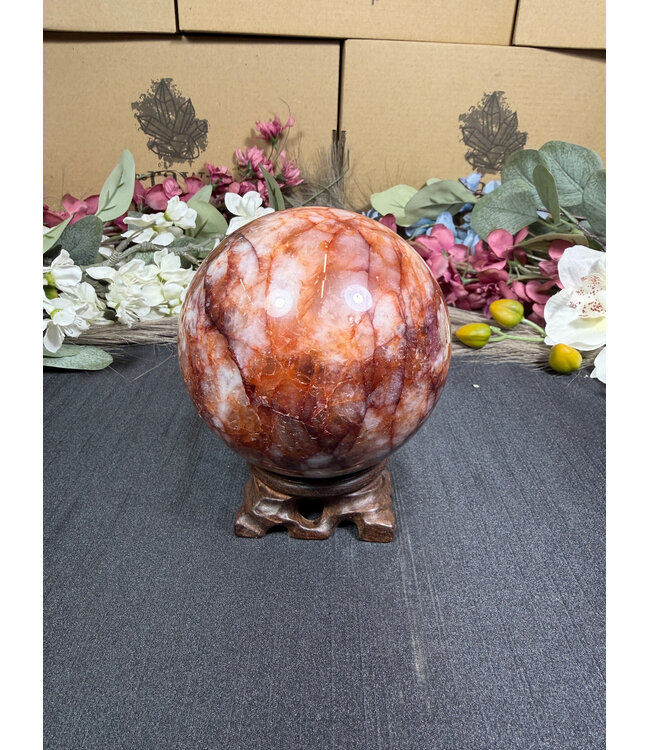 Fire Quartz Sphere #7, 1218gr, 96mm