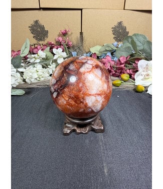 Fire Quartz Sphere #4, 962gr, 88.2mm