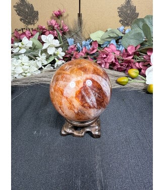 Fire Quartz Sphere #1, 512gr, 71.5mm