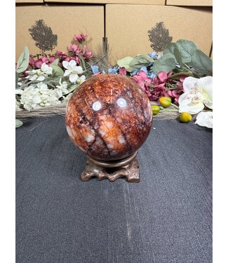 Fire Quartz Sphere #3, 888gr, 86.1mm
