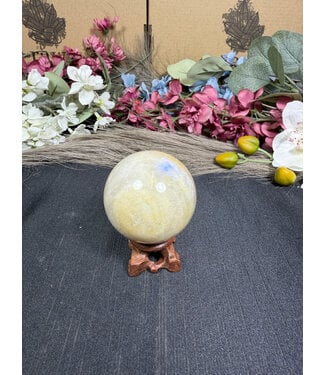 High Flash Garnierite Sphere #2, 184gr, 51.1mm