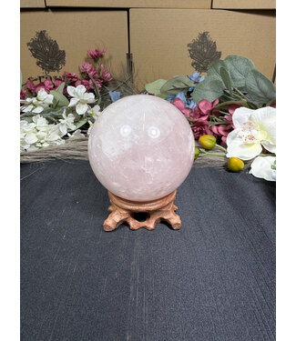 Rose Quartz Sphere #5, 908gr, 86.8mm
