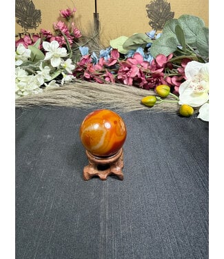 Sardonyx Sphere #4, 88.01gr, 40.1mm