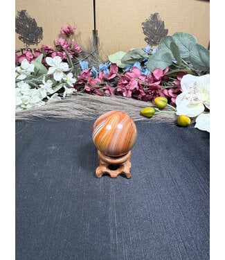 Sardonyx Sphere #8, 112.48gr, 43.6mm