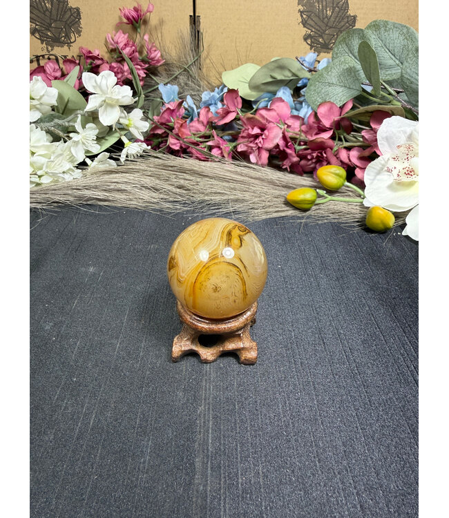 Sardonyx Sphere #9, 90.67gr, 40.5mm