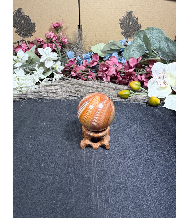 Sardonyx Sphere #8, 112.48gr, 43.6mm