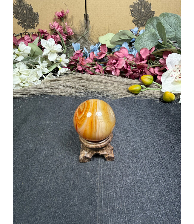 Sardonyx Sphere #6, 89.04gr, 40.4mm