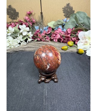 Red Creek Jasper Sphere #1, 220gr, 55.4mm