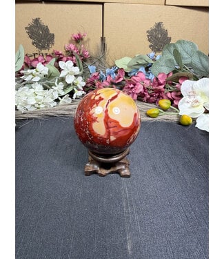 Mookaite Jasper Sphere #2, 434gr, 68.1mm