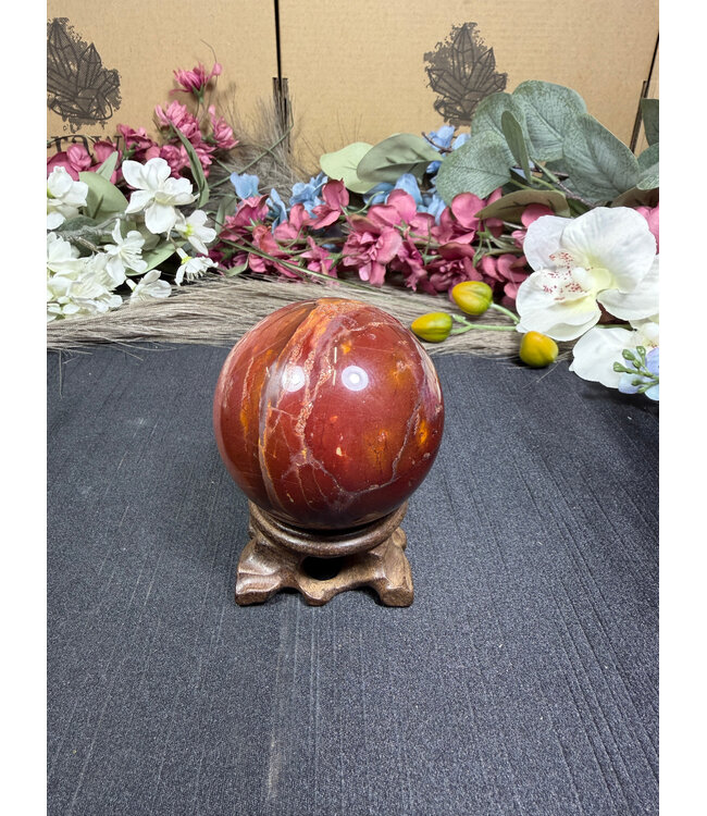 Mookaite Jasper Sphere #1, 324gr, 62.6mm