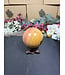 Peach Calcite Sphere #6, 586gr, 74mm
