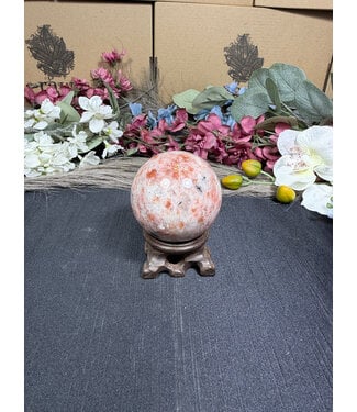 Indian Sunstone Sphere #2, 296gr, 60mm