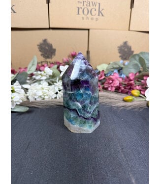 Rainbow Fluorite Tower #116, 688gr