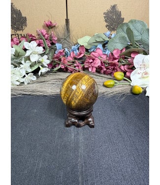 Tiger Eye Sphere #22, 168gr, 49.7mm