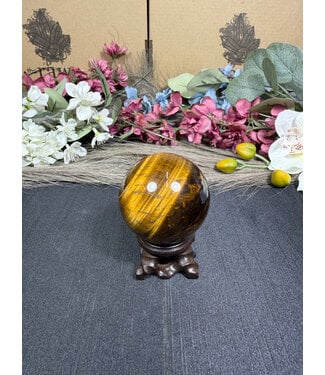 Tiger Eye Sphere #24, 206gr, 53.2mm