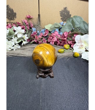 Tiger Eye Sphere #26, 238gr, 55.4mm