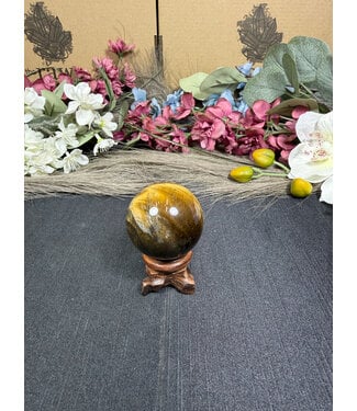 Tiger Eye Sphere #12, 100gr, 41.3mm