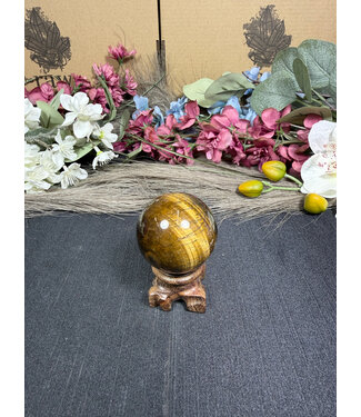 Tiger Eye Sphere #9, 102gr, 41.8mm