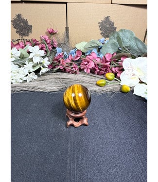 Tiger Eye Sphere #4, 86gr, 39.2mm