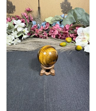 Tiger Eye Sphere #18, 104gr, 41.8mm