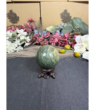 Nephrite Sphere #3, 266gr, 55.6mm