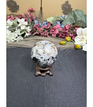 Rainbow Moonstone Sphere #12, 226gr, 54.5mm