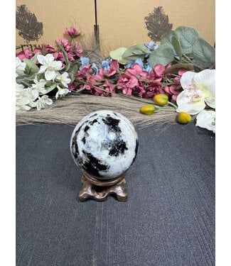 Rainbow Moonstone Sphere #9, 224gr, 54.2mm