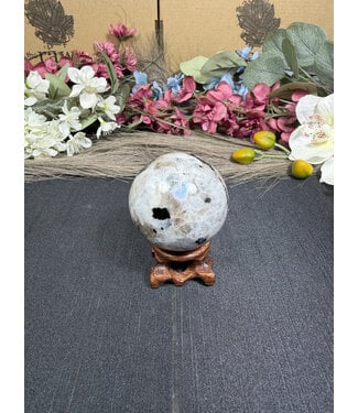 Rainbow Moonstone Sphere #10, 186gr, 51.2mm