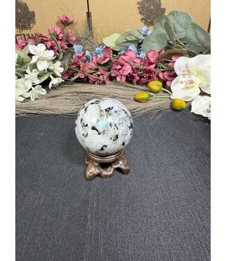 Rainbow Moonstone Sphere #1, 178gr, 50.4mm