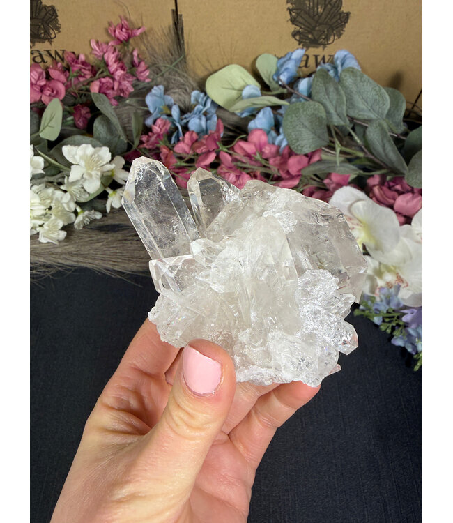 Clear Quartz Cluster #366, 254gr