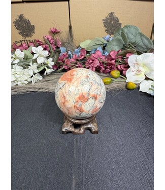 Crazy Lace Agate Sphere #3, 340gr, 67.2mm