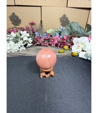 Rose Calcite Sphere #2, 194gr, 50.1mm