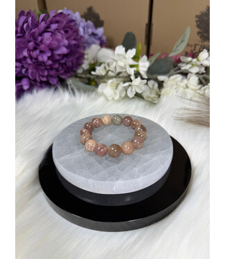 Sunstone with Moonstone 12mm Bracelet
