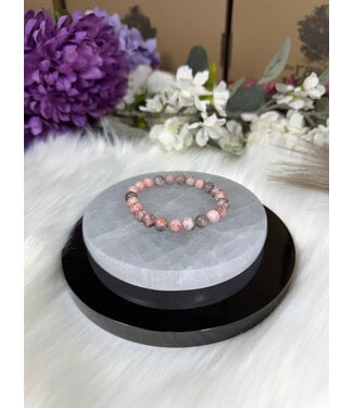 Pink Zebra Jasper 8mm Bracelet