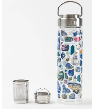 Gems & Minerals Glass Infuser Bottle