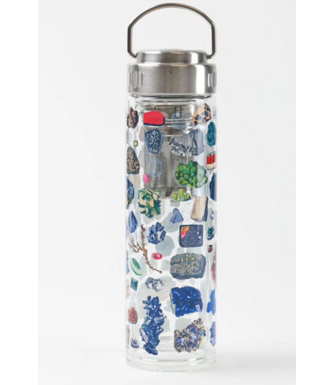 Gems & Minerals Glass Infuser Bottle