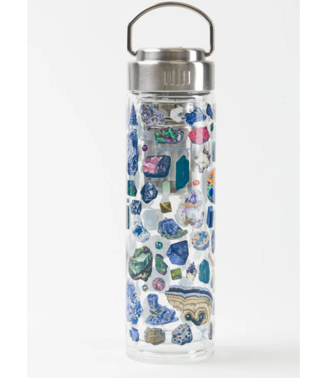 Gems & Minerals Glass Infuser Bottle