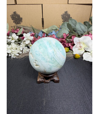 Caribbean Calcite Sphere #6, 760gr, 80.6mm