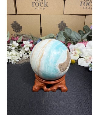 Caribbean Calcite Sphere #12, 1330gr, 97.2mm